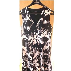 Black and white petite dress